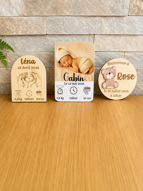 Magnet personnalisé en bois ou photo