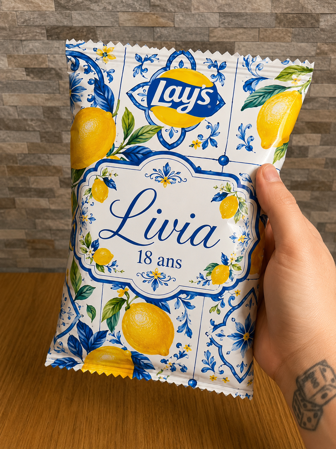 Chips personnalisé - thème au choix