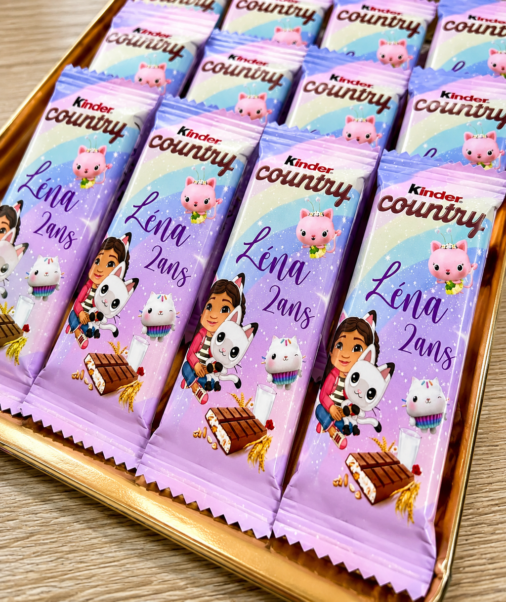Kinder country personnalisé - thème au choix