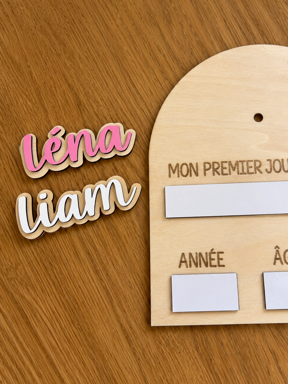 Prénom Aimanté Personnalisé en Bois – Compatible avec nos Pancartes de Rentrée Scolaire
